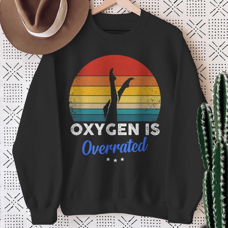 Synchronized Swimming Oxygen Is Overrated Sweatshirt Gifts for Old Women