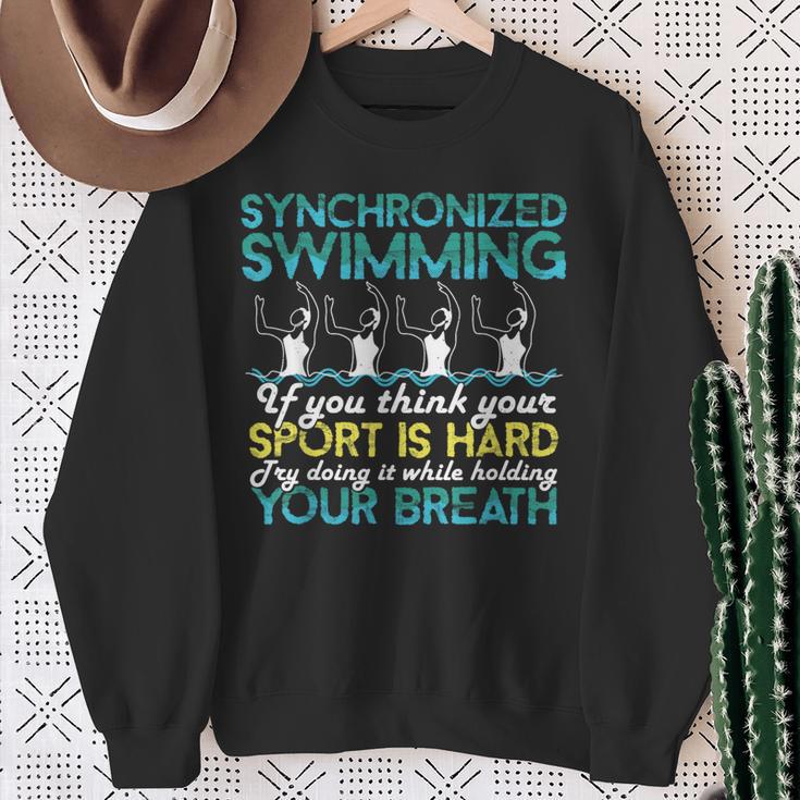 Synchronized Swimming Shirt Synchro Swimmer Artistic Sweatshirt Gifts for Old Women Synchronized Swimming Shirt Synchro Swimmer Artistic Sweatshirt Gifts for Old Women