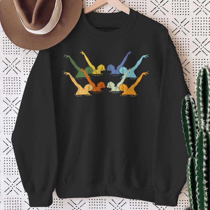Vintage Synchronized Swimming Artistic Swimming Sweatshirt Gifts for Old Women