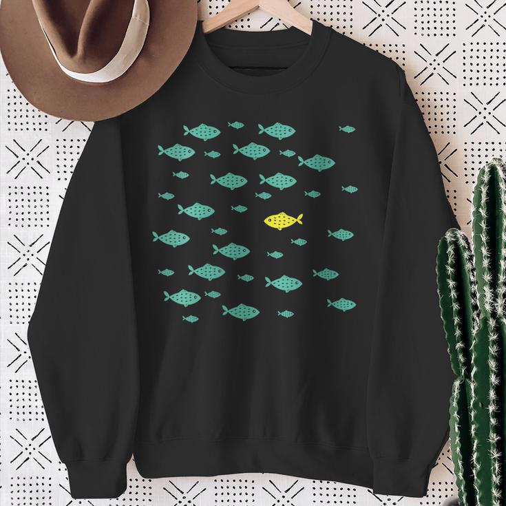 Women's Swimming Against The Current Motivational Inspiration Sweatshirt Gifts for Old Women