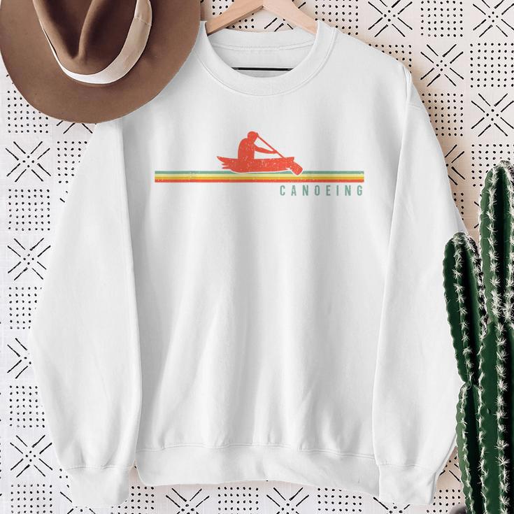 Canoe Canoeing Retro Vintage Canoeing Sweatshirt Gifts for Old Women