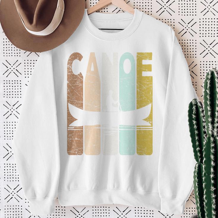 Canoe Vintage Canoeing Retro Canoe Paddling Premium Tri-Blend Sweatshirt Gifts for Old Women