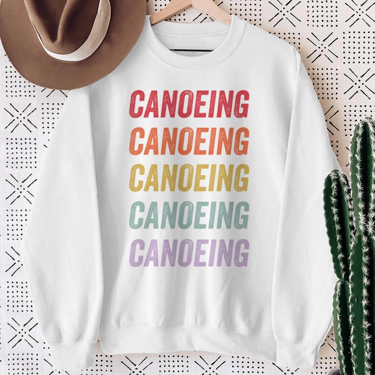 Canoeing Sweatshirt Gifts for Old Women