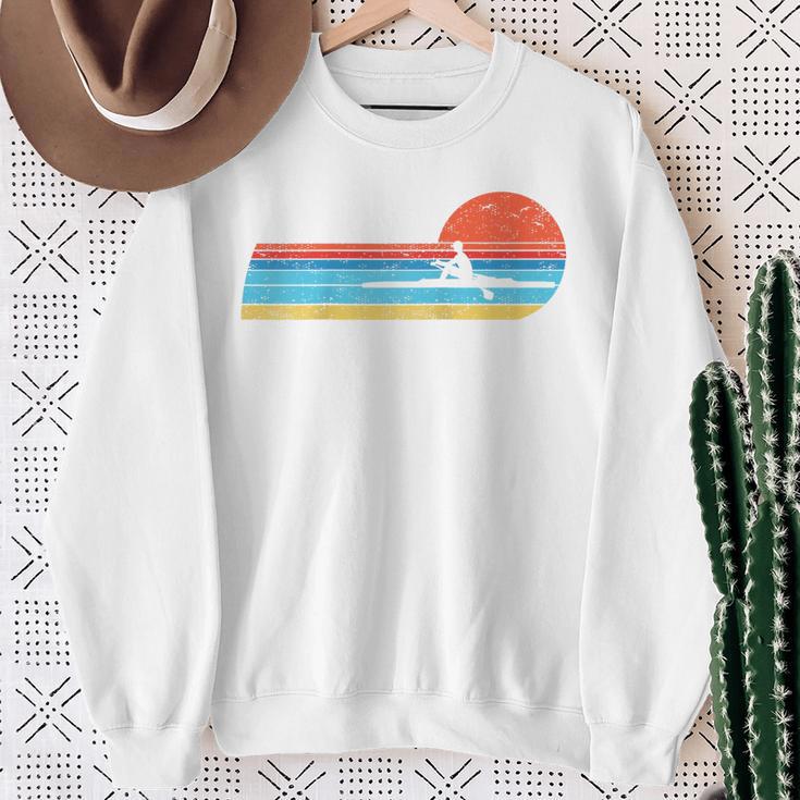 Canoes-Rowing Canoe-Rower Canoeing-Canoeist Vintage Canoes Raglan Baseball Tee Sweatshirt Gifts for Old Women
