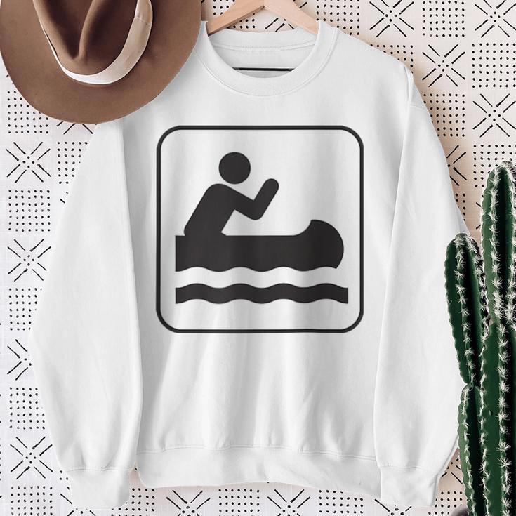 Cool Outdoor Water Sport Canoe Raglan Baseball Tee Sweatshirt Gifts for Old Women
