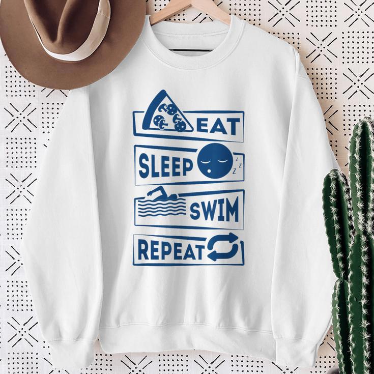 Eat Sleep Swimming Repeat Swimming Sweatshirt Gifts for Old Women Eat Sleep Swimming Repeat Swimming Sweatshirt Gifts for Old Women
