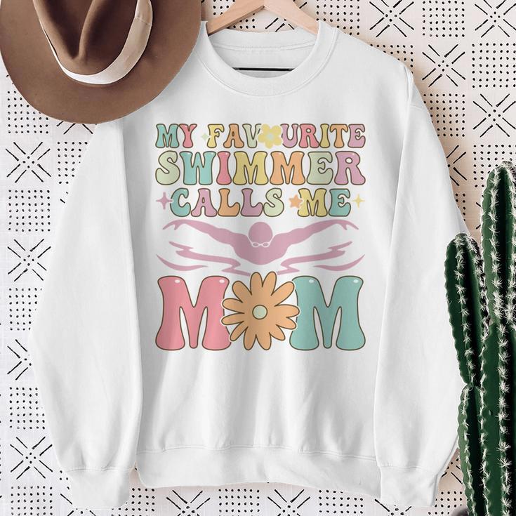 Favourite Swimmer Calls Me Mom Swimming Mom Female Swimmer Sweatshirt Gifts for Old Women Favourite Swimmer Calls Me Mom Swimming Mom Female Swimmer Sweatshirt Gifts for Old Women