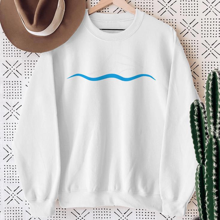 Freestyle Swimming Raglan Baseball Tee Sweatshirt Gifts for Old Women