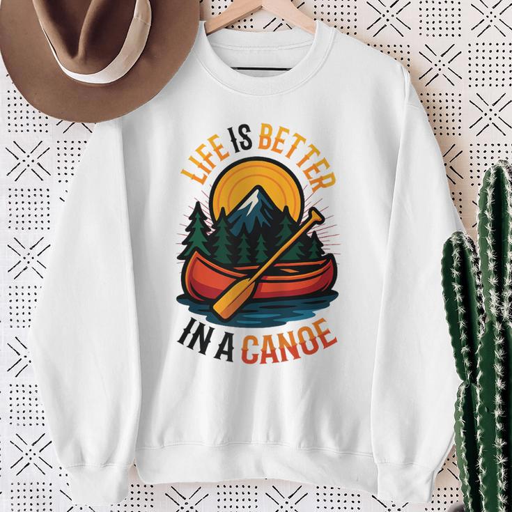 Life Is Better In A Canoe Canoeing Raglan Baseball Tee Sweatshirt Gifts for Old Women Life Is Better In A Canoe Canoeing Raglan Baseball Tee Sweatshirt Gifts for Old Women
