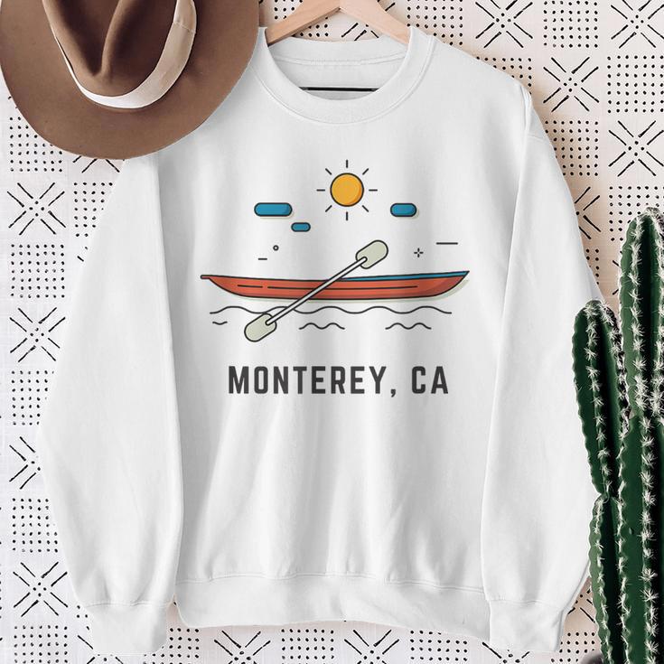 Monterey California Kayak Canoe Paddling Outdoor Sweatshirt Gifts for Old Women