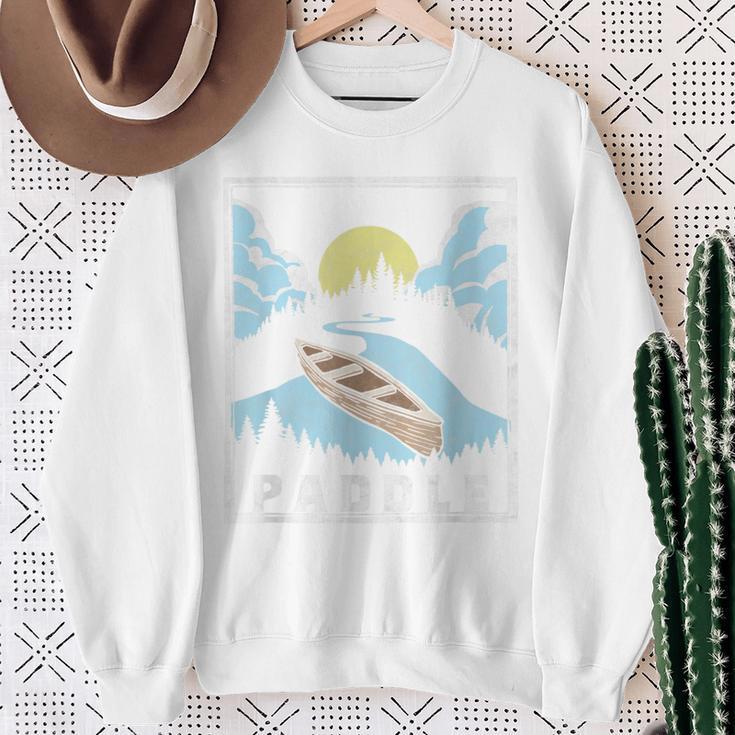 Paddle Retro Style Canoe & Outdoors Simple Canoeing Graphic Sweatshirt Gifts for Old Women Paddle Retro Style Canoe & Outdoors Simple Canoeing Graphic Sweatshirt Gifts for Old Women