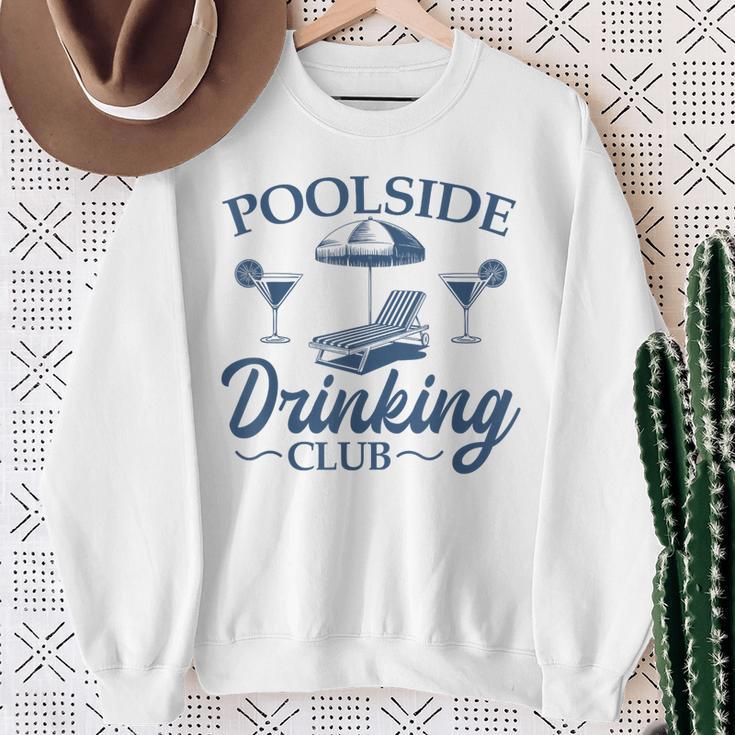 Pool Adult Poolside Drinking Club Summer Swimming Pool Party Sweatshirt Gifts for Old Women Pool Adult Poolside Drinking Club Summer Swimming Pool Party Sweatshirt Gifts for Old Women