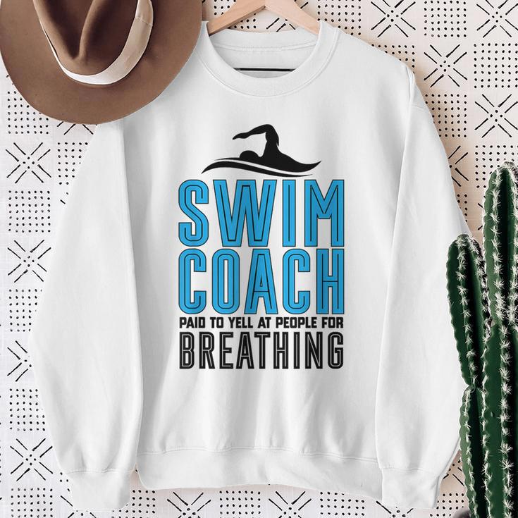 Swim Coach Swimmer Coach Swimming Coach Sweatshirt Gifts for Old Women Swim Coach Swimmer Coach Swimming Coach Sweatshirt Gifts for Old Women