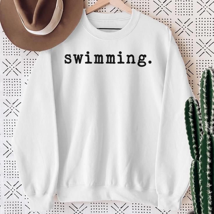 Swimming Enthusiast Minimalist Water Sports Sweatshirt Gifts for Old Women Swimming Enthusiast Minimalist Water Sports Sweatshirt Gifts for Old Women