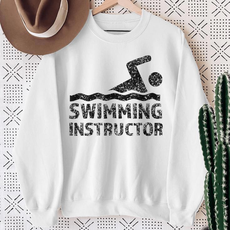 Swimming Instructor Lesson Swim Coach Sweatshirt Gifts for Old Women Swimming Instructor Lesson Swim Coach Sweatshirt Gifts for Old Women