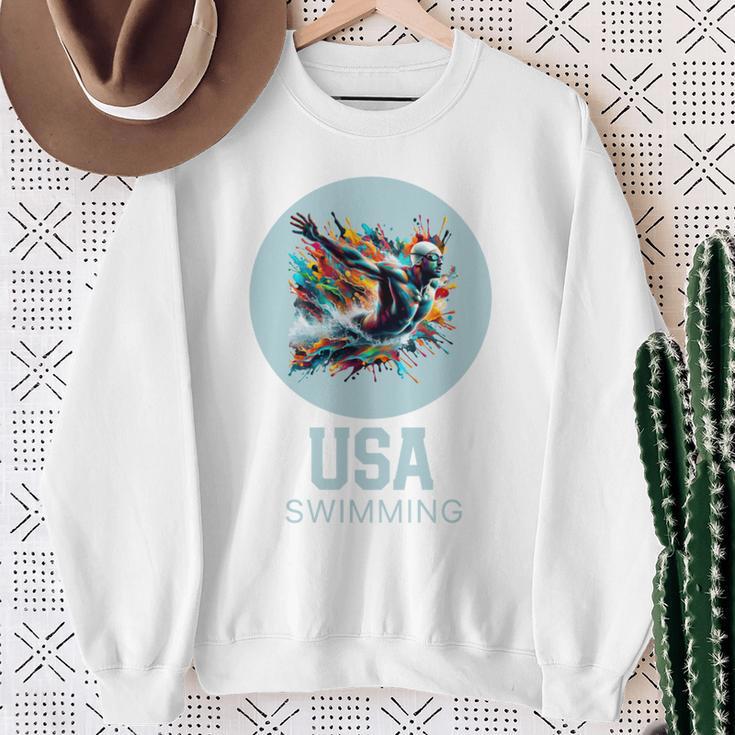 SWIMMING SPORT COMPETITIVE SWIM Sweatshirt Gifts for Old Women SWIMMING SPORT COMPETITIVE SWIM Sweatshirt Gifts for Old Women