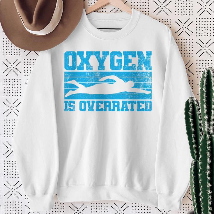 Swimming Swimmer Swim Sweatshirt Gifts for Old Women
