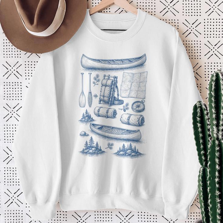 Women's Canoe Wilderness Gear Vintage Chart Collection Illustration Sweatshirt Gifts for Old Women Women's Canoe Wilderness Gear Vintage Chart Collection Illustration Sweatshirt Gifts for Old Women