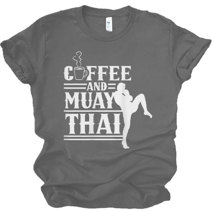 Coffee And Muay Thai Martial Arts Boxing Hobby Fighter Unisex Jersey T-Shirt, trending gift