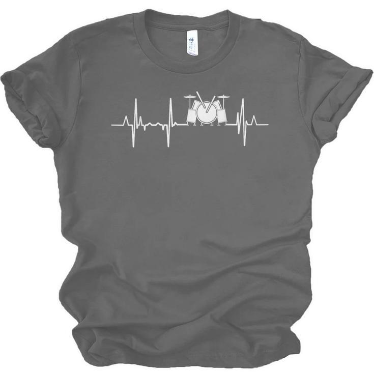 Drum Kit Cardiogram Drum Musician ECG Unisex Jersey T-Shirt, trending gift Drum Kit Cardiogram Drum Musician ECG Unisex Jersey T-Shirt, trending gift