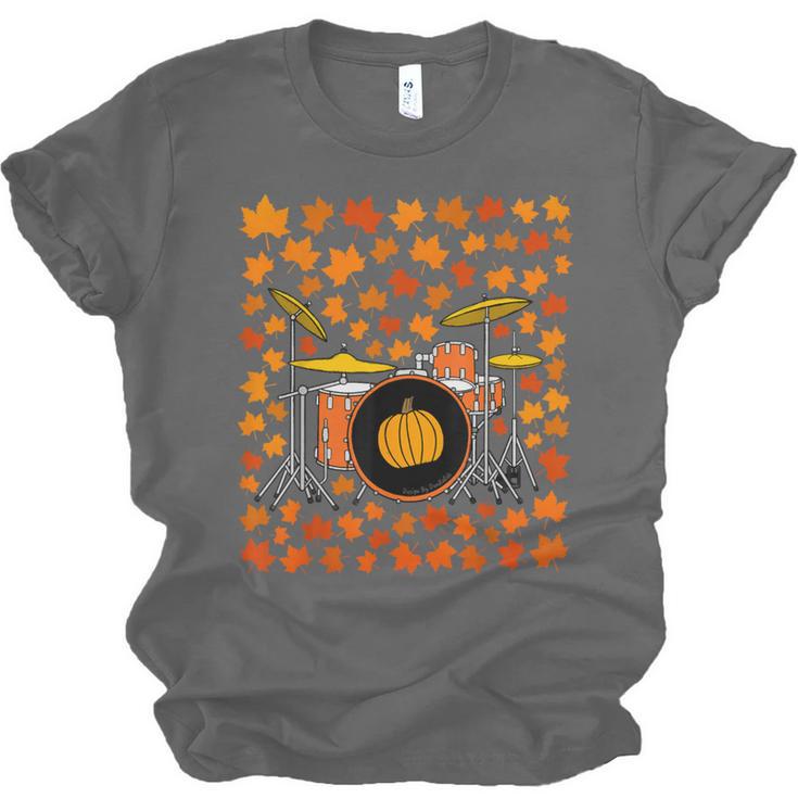 Drum Kit With Leaves Fall Drummer Autumn Musician Unisex Jersey T-Shirt, trending gift Drum Kit With Leaves Fall Drummer Autumn Musician Unisex Jersey T-Shirt, trending gift