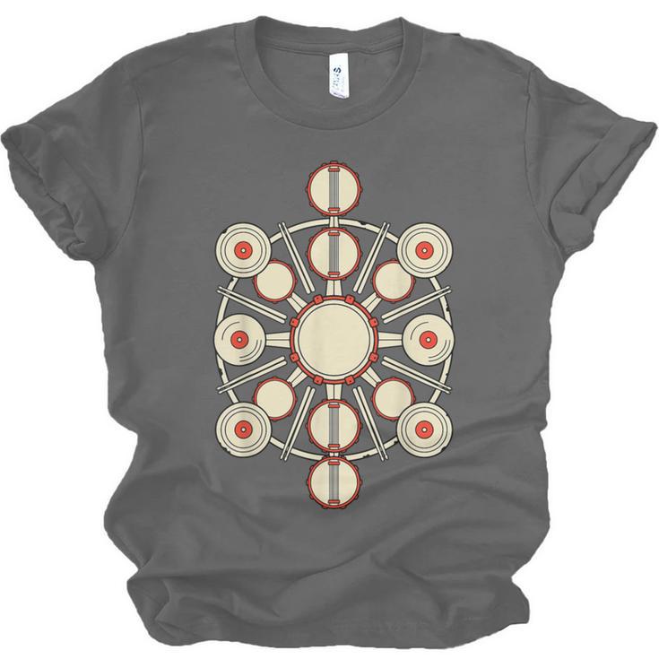 Drummer Drum Kit Mandala Percussionist Music Lover Unisex Jersey T-Shirt, trending gift Drummer Drum Kit Mandala Percussionist Music Lover Unisex Jersey T-Shirt, trending gift
