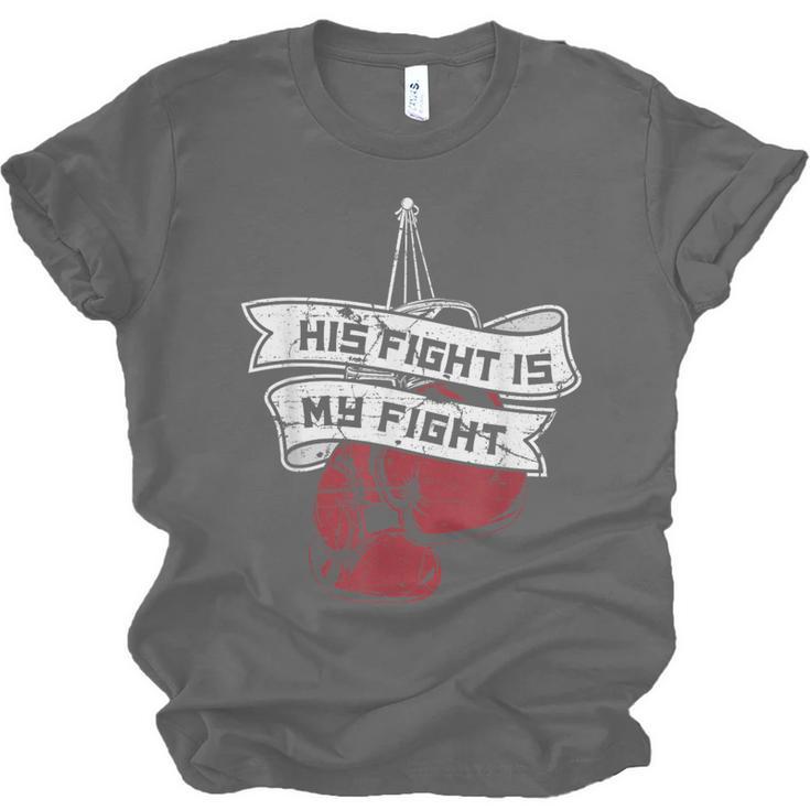 His Fight Is My Fight Muay Thai Kickboxer Fan Boxing Unisex Jersey T-Shirt, trending gift