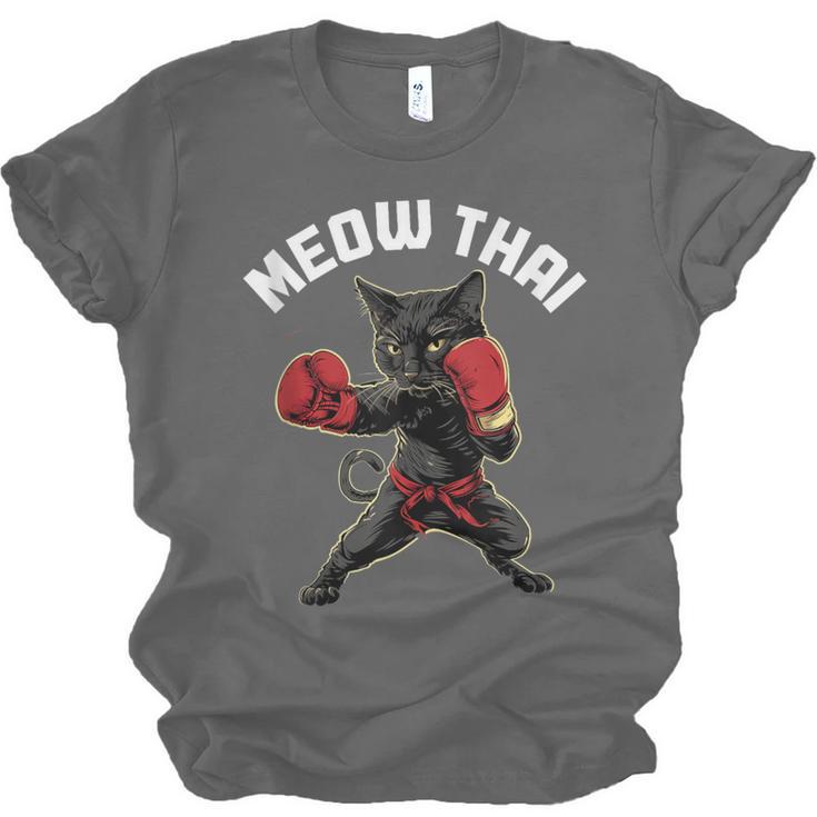 Meow Thai Muay Thai Boxing Cat Martial Arts MMA Boxer Unisex Jersey T-Shirt, trending gift