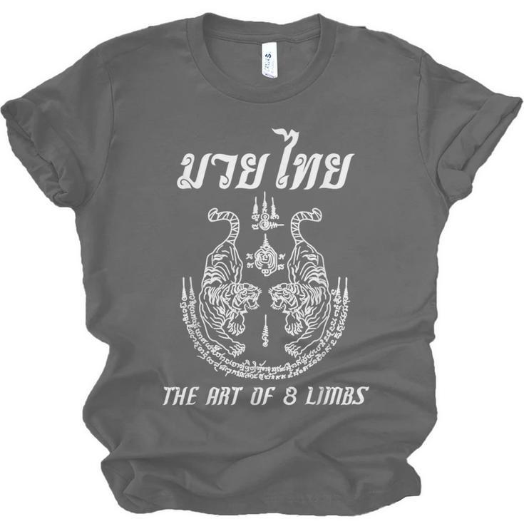 Muay Thai The Art Of 8 Limbs Martial Art Sak Yant Twin Tiger Unisex Jersey T-Shirt, trending gift