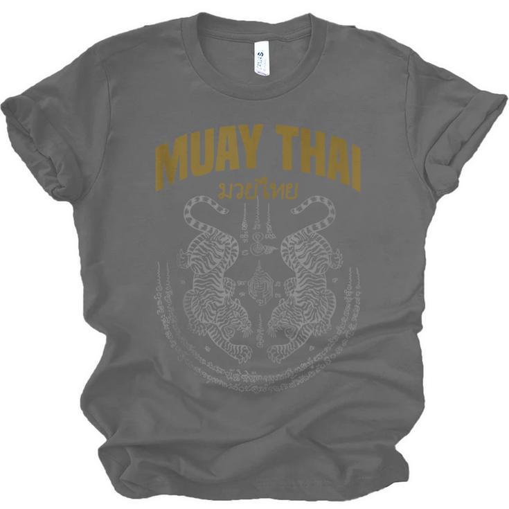 Muay Thai Art Twin Tigers Muay Thai Fighter MMA Martial Arts Unisex Jersey T-Shirt, trending gift Muay Thai Art Twin Tigers Muay Thai Fighter MMA Martial Arts Unisex Jersey T-Shirt, trending gift