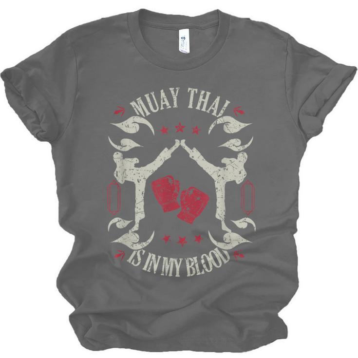 Muay Thai Is In My Blood Traditional Fighters Thai Boxing Unisex Jersey T-Shirt, trending gift