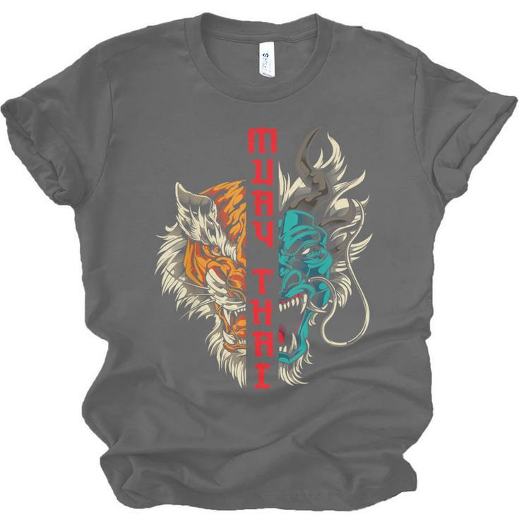 Muay Thai Thai Boxing Dragon Tiger Unisex Jersey T-Shirt, trending gift Muay Thai Thai Boxing Dragon Tiger Unisex Jersey T-Shirt, trending gift