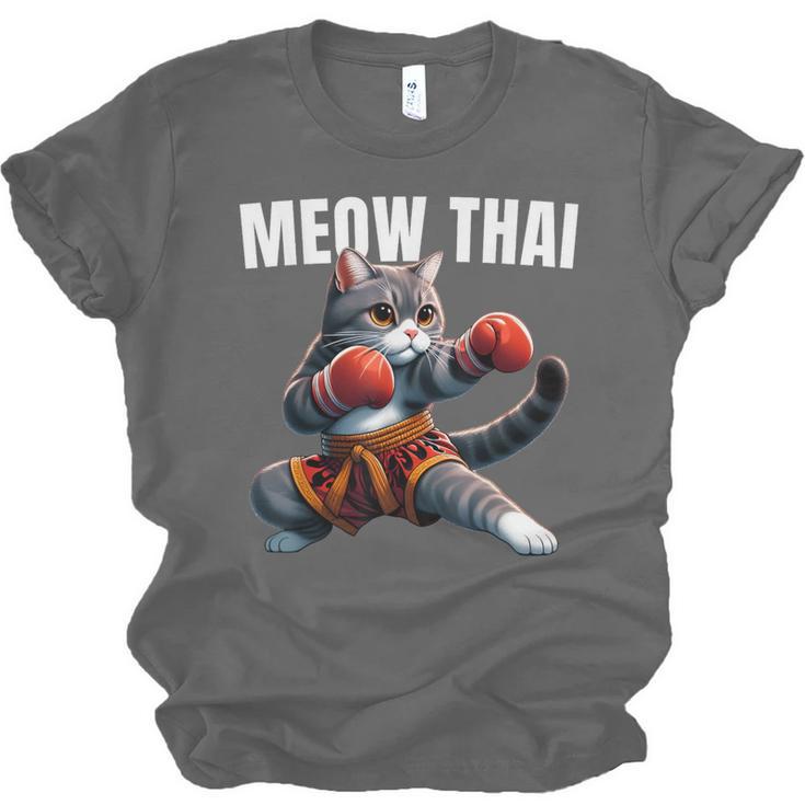 Muay Thai Cat Meow Thai Boxing Martial Art Kids Unisex Jersey T-Shirt, trending gift