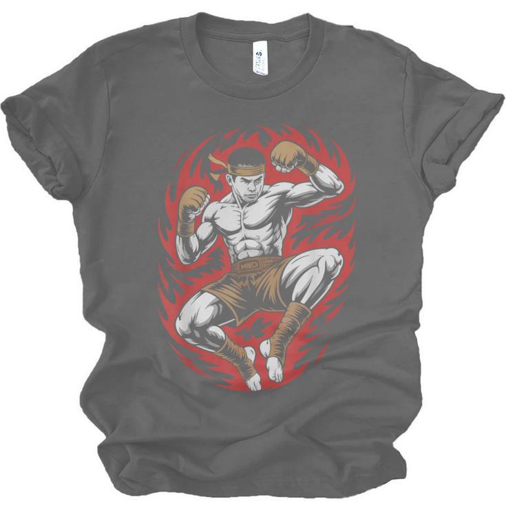 Muay Thai Elbow Strike Silhouette Minimal Clean Sport Unisex Jersey T-Shirt, trending gift