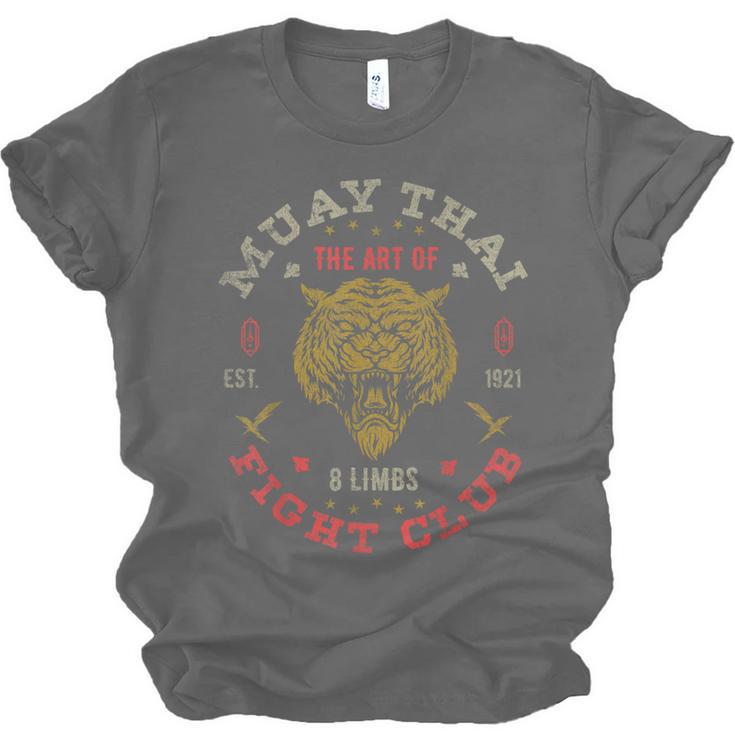 Muay Thai Fighter Vintage Tee Twin Tiger Art Of 8 Limbs Unisex Jersey T-Shirt, trending gift
