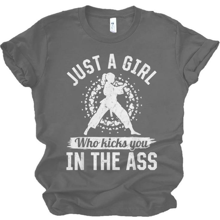 Muay Thai Girls Just a Girl Who Kicks You In The Ass Unisex Jersey T-Shirt, trending gift Muay Thai Girls Just a Girl Who Kicks You In The Ass Unisex Jersey T-Shirt, trending gift