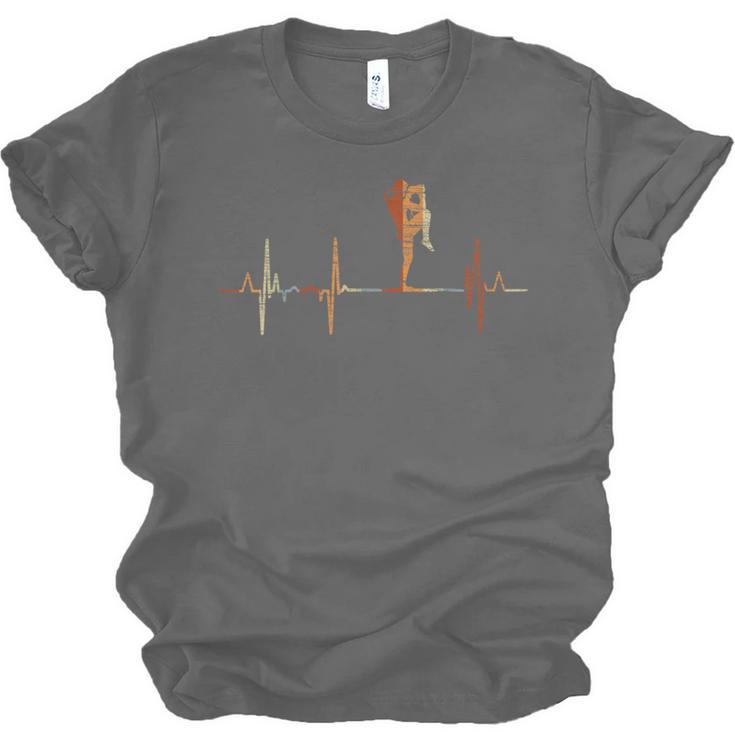 Muay Thai Heartbeat Vintage ECG Cardiogram Retro Unisex Jersey T-Shirt, trending gift