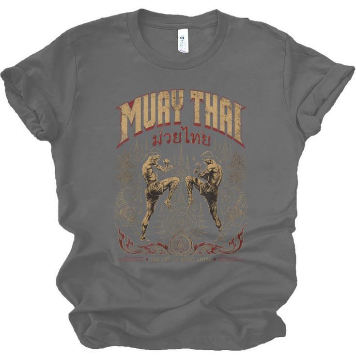 Muay Thai Nak Muay Vintage Thai Boxing Warrior Art Unisex Jersey T-Shirt, trending gift