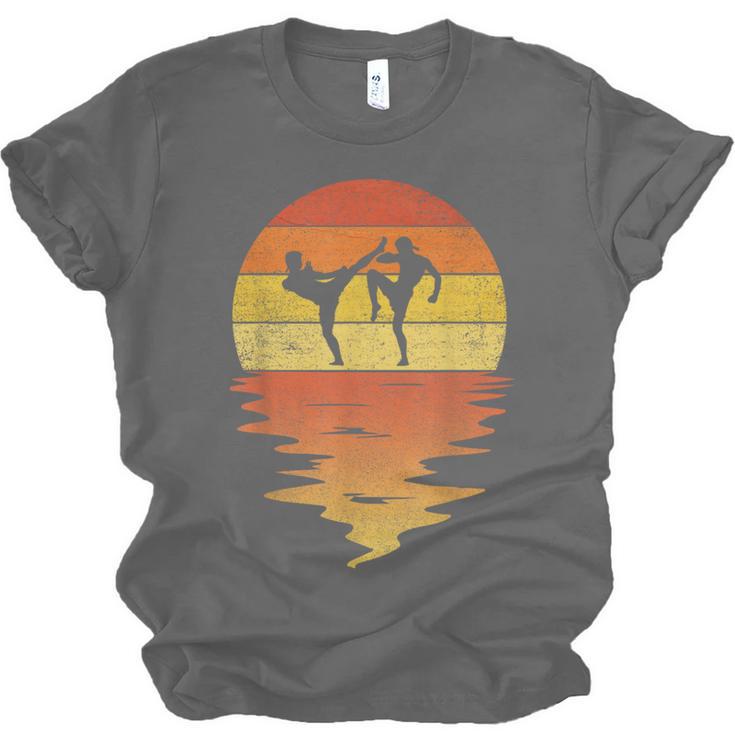 Muay Thai Shirt Retro Sunset 70s Vintage Muay Thai Unisex Jersey T-Shirt, trending gift Muay Thai Shirt Retro Sunset 70s Vintage Muay Thai Unisex Jersey T-Shirt, trending gift