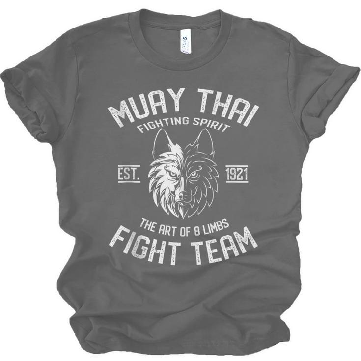 Muay Thai Wolf Fight Team Nak Muay Kickboxing Unisex Jersey T-Shirt, trending gift
