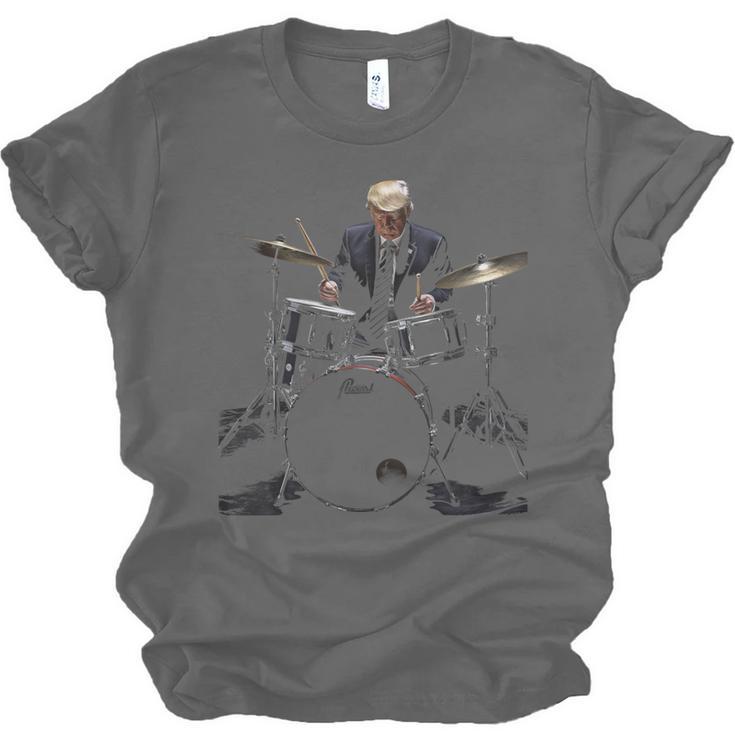 Percussion Player Drumset Retro Drum Kit Percussionist Trump Drummer Drums 2024 -Adults Unisex Jersey T-Shirt, trending gift Percussion Player Drumset Retro Drum Kit Percussionist Trump Drummer Drums 2024 -Adults Unisex Jersey T-Shirt, trending gift