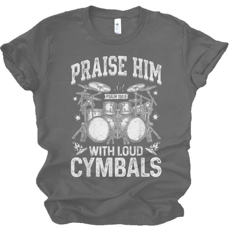 Praise Him With Loud Cymbals Psalm 150-5 Vintage Drum Kit Unisex Jersey T-Shirt, trending gift Praise Him With Loud Cymbals Psalm 150-5 Vintage Drum Kit Unisex Jersey T-Shirt, trending gift