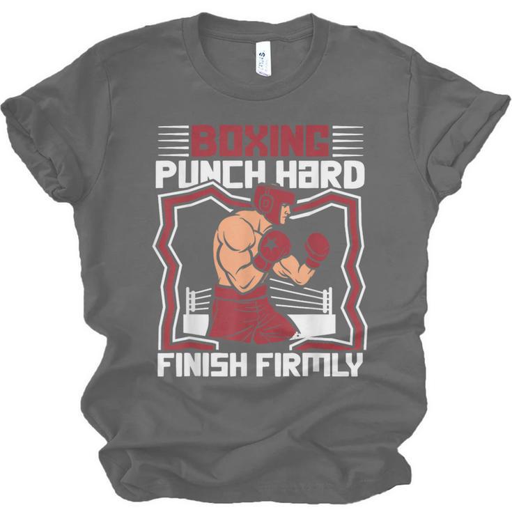 Punch Hard Finish Firmly Kickboxer Fan Muay Thai Boxing Unisex Jersey T-Shirt, trending gift Punch Hard Finish Firmly Kickboxer Fan Muay Thai Boxing Unisex Jersey T-Shirt, trending gift