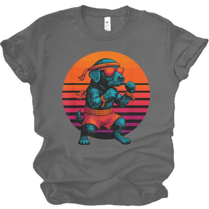 Retro Dog With Gloves Muay Thai Fighter Unisex Jersey T-Shirt, trending gift Retro Dog With Gloves Muay Thai Fighter Unisex Jersey T-Shirt, trending gift
