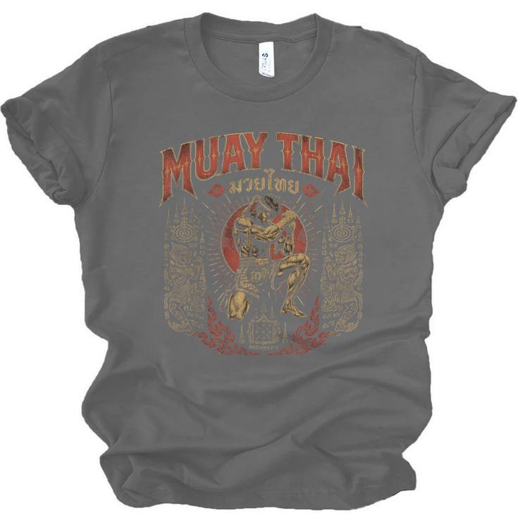 Retro Muay Thai Discipline Thai Boxing Warrior Art Unisex Jersey T-Shirt, trending gift