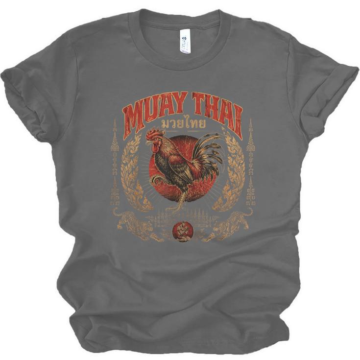 Retro Muay Thai Woman Thai Boxing Warrior Fighter Chicken Unisex Jersey T-Shirt, trending gift