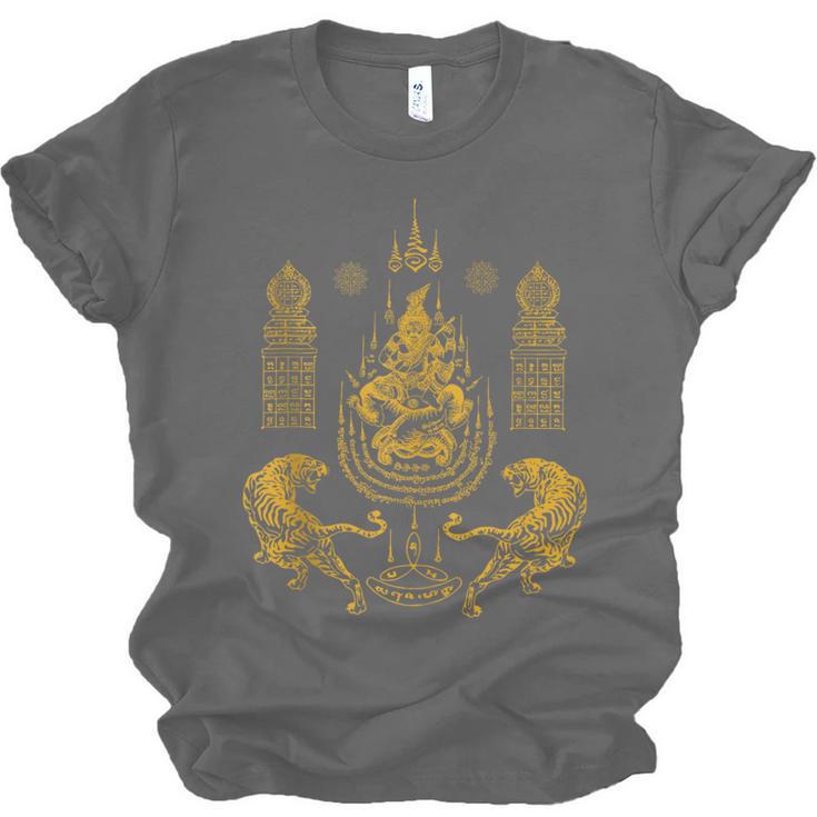 Sawadee Thai Traditional Sak Yant Thai Twin Tigers Muay Thai Unisex Jersey T-Shirt, trending gift Sawadee Thai Traditional Sak Yant Thai Twin Tigers Muay Thai Unisex Jersey T-Shirt, trending gift