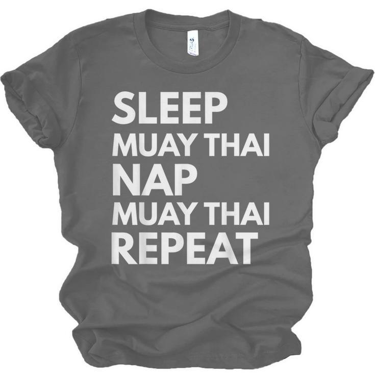 Sleep Nap Muay Thai Repeat Lover Martial Arts Unisex Jersey T-Shirt, trending gift
