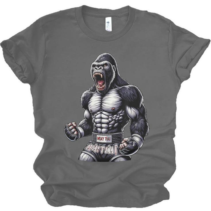 Strong Muay Thai Gorilla Thai Boxing And Fighting Unisex Jersey T-Shirt, trending gift Strong Muay Thai Gorilla Thai Boxing And Fighting Unisex Jersey T-Shirt, trending gift