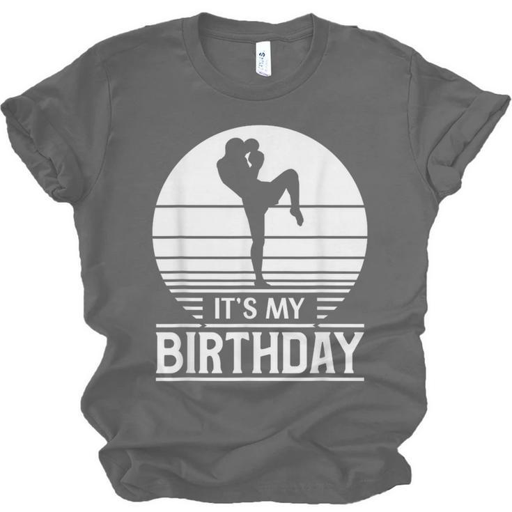 Vintage Birthday Shirt Muay Thai Kickboxer Its My Birthday Unisex Jersey T-Shirt, trending gift